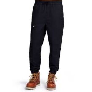 Caterpillar Mens XL Ripstop Cargo Pant Black Jogger Tie Waist Workwear CAT